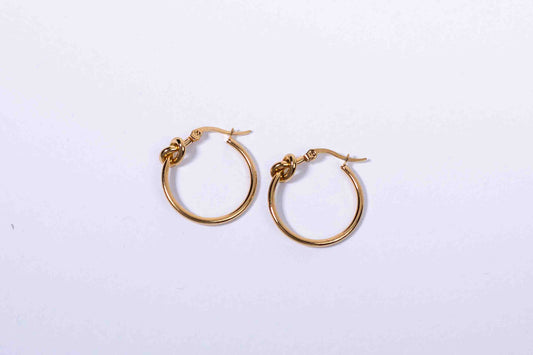 Knot earring, 18k Gold-plated