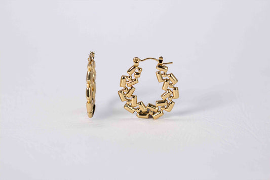 Toka earring, 18k Gold-plated
