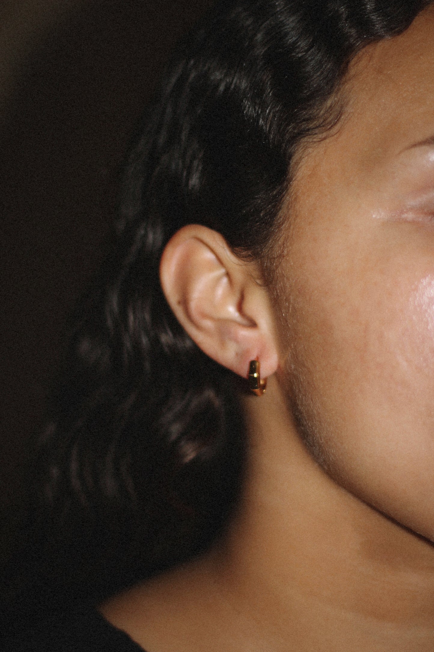 Puff earring, 18k Gold-plated