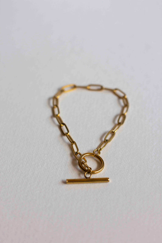 Aro bracelet, 18k Gold-plated