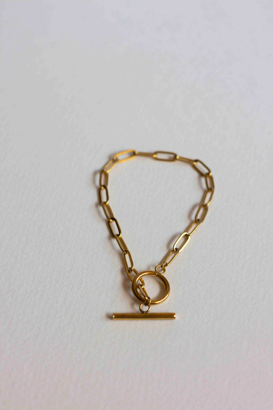 Aro bracelet, 18k Gold-plated