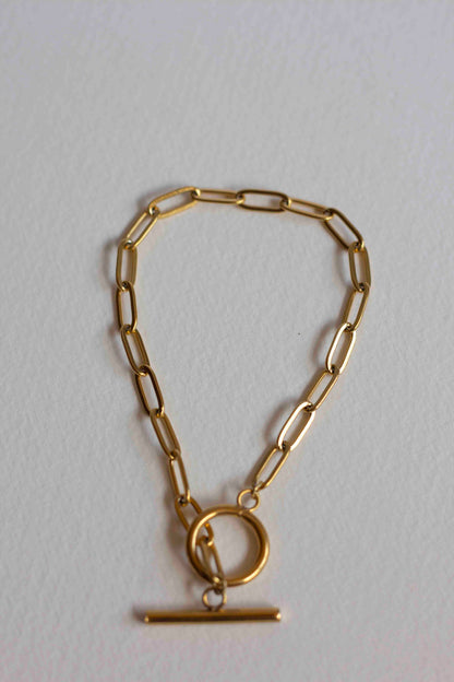 Aro bracelet, 18k Gold-plated