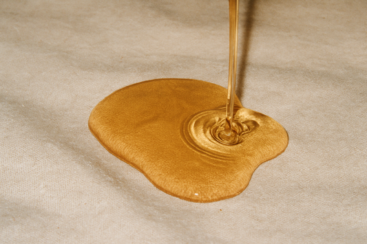 Drop earring, 18k Gold-plated