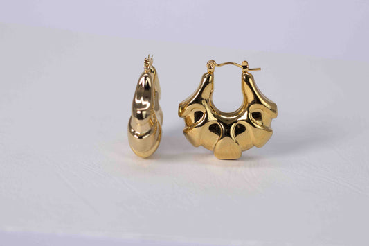 Tide earring, 18k Gold-plated