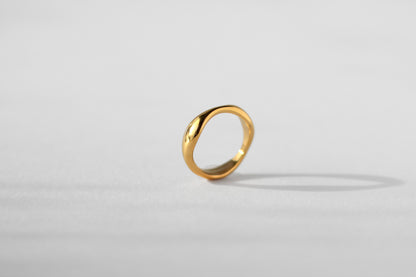 Pebble ring,  18k Gold-plated