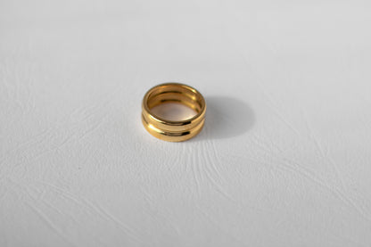 Dune ring,  18k Gold-plated