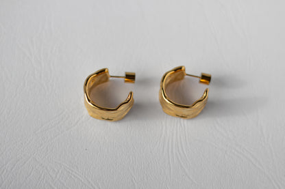 Husk earring, 18k Gold-plated