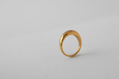 Loaf ring, 18k Gold-plated
