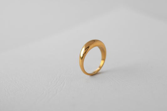 Loaf ring, 18k Gold-plated