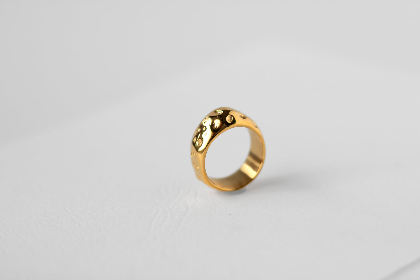 Marl ring, 18k Gold-plated
