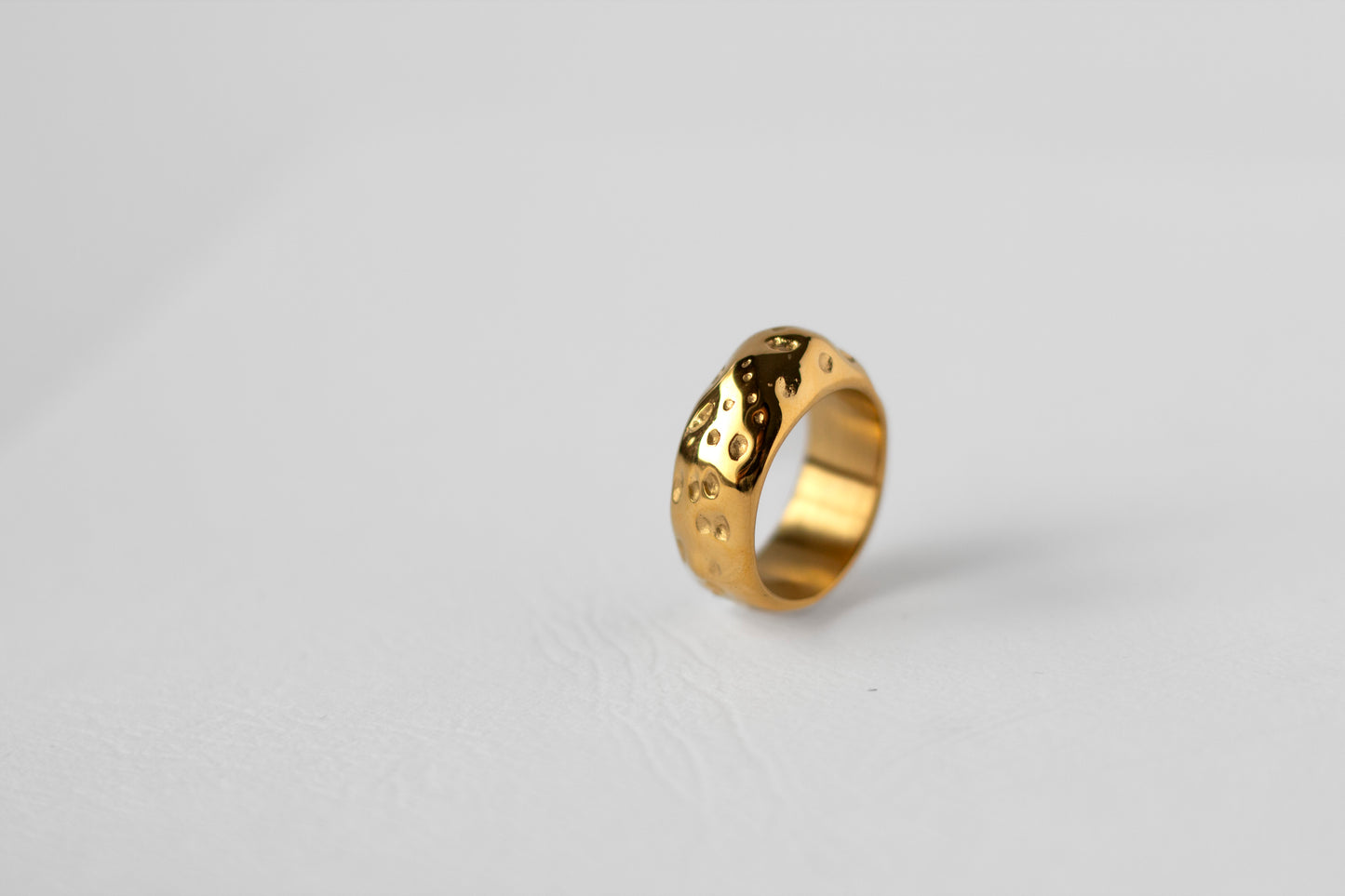 Marl ring, 18k Gold-plated