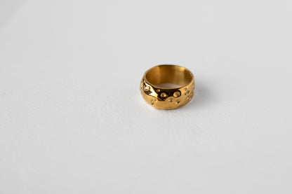 Marl ring, 18k Gold-plated