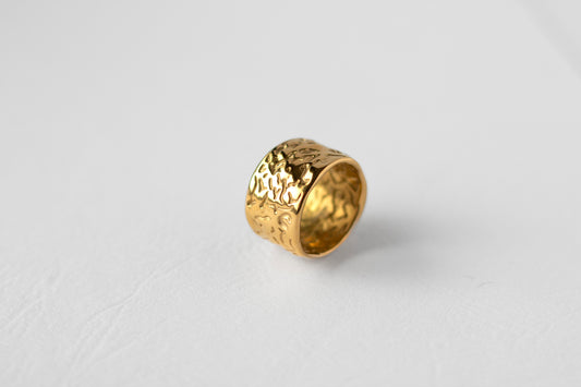 Grain ring, 18k Gold-plated
