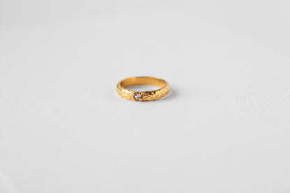Bark ring, 18k Gold-plated