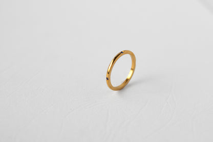 Sprig ring, 18k Gold-plated with Blue stone