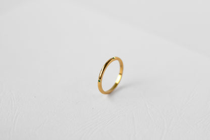 Sprig ring, 18k Gold-plated with Green stone