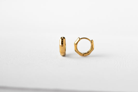Puff earring, 18k Gold-plated