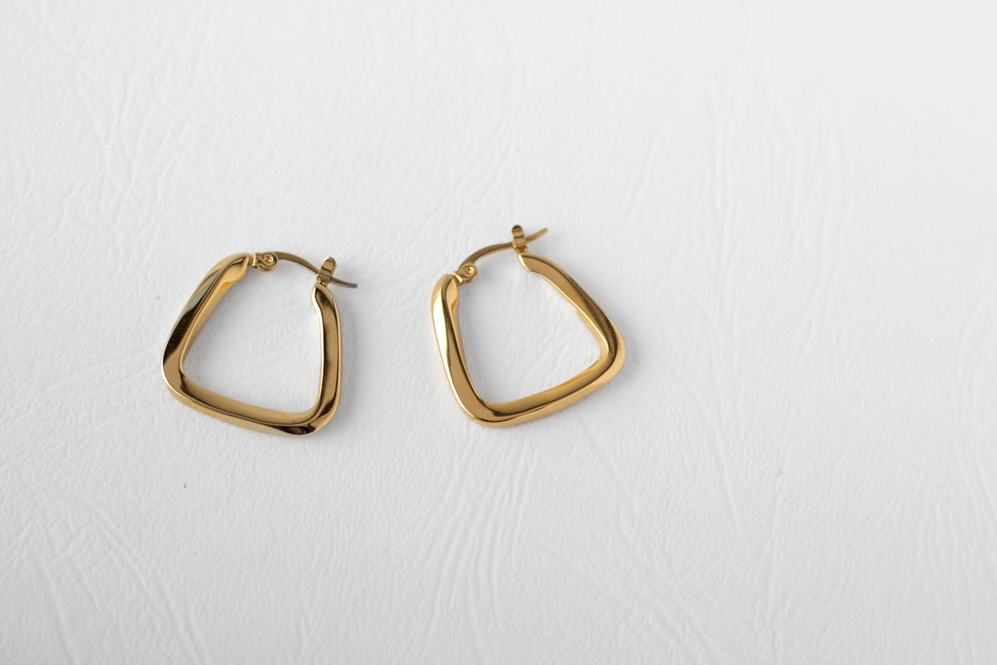 Drop earring, 18k Gold-plated