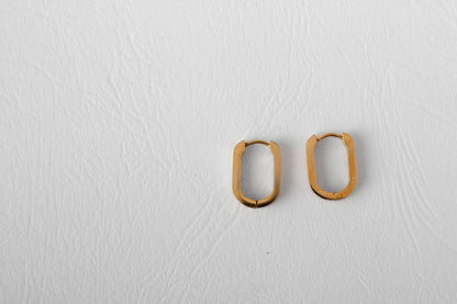 Stem earring, 18k Gold-plated