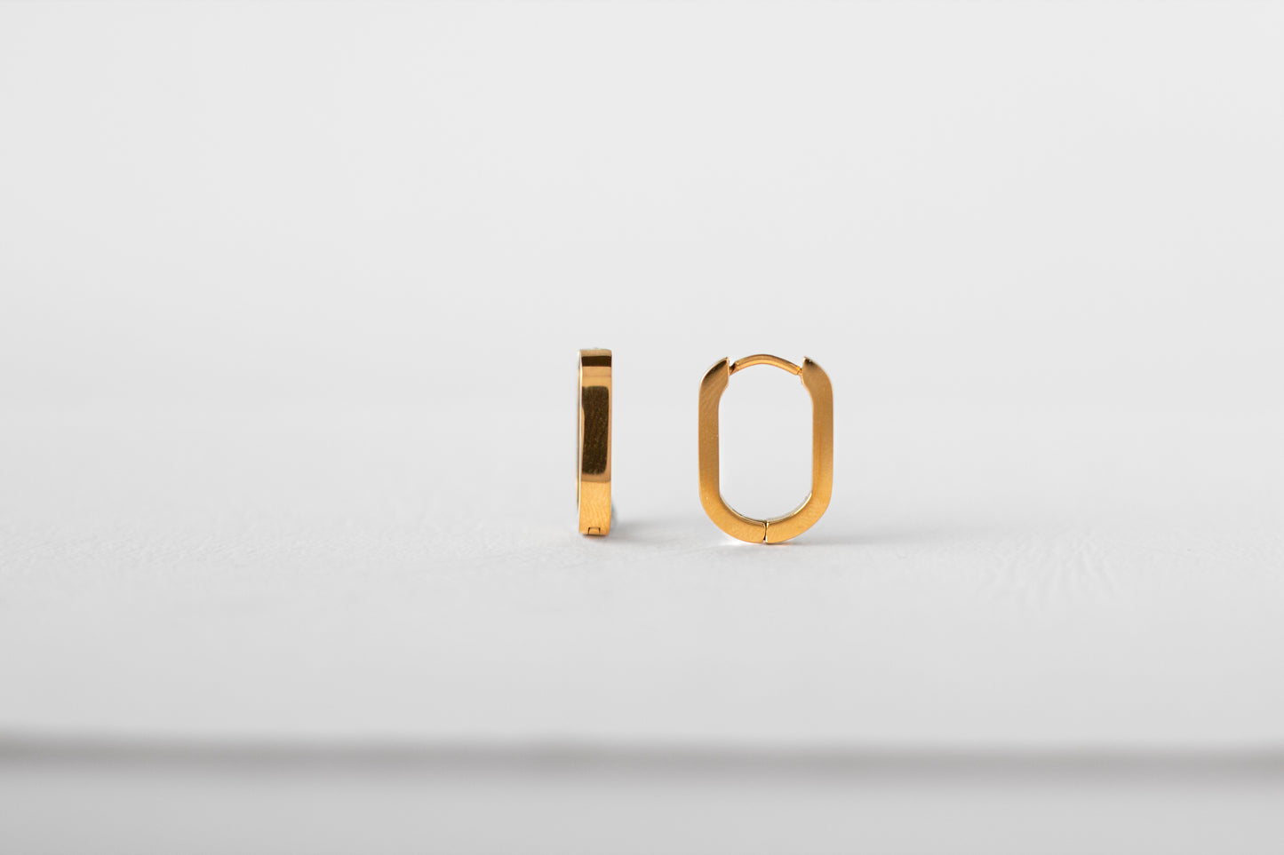 Stem earring, 18k Gold-plated