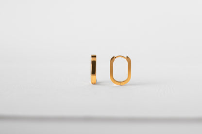 Stem earring, 18k Gold-plated