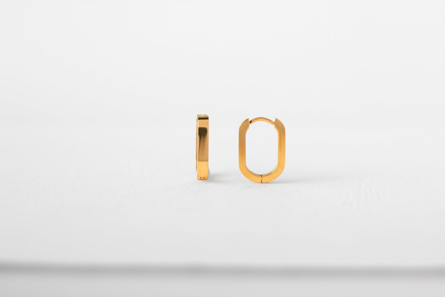 Stem earring, 18k Gold-plated