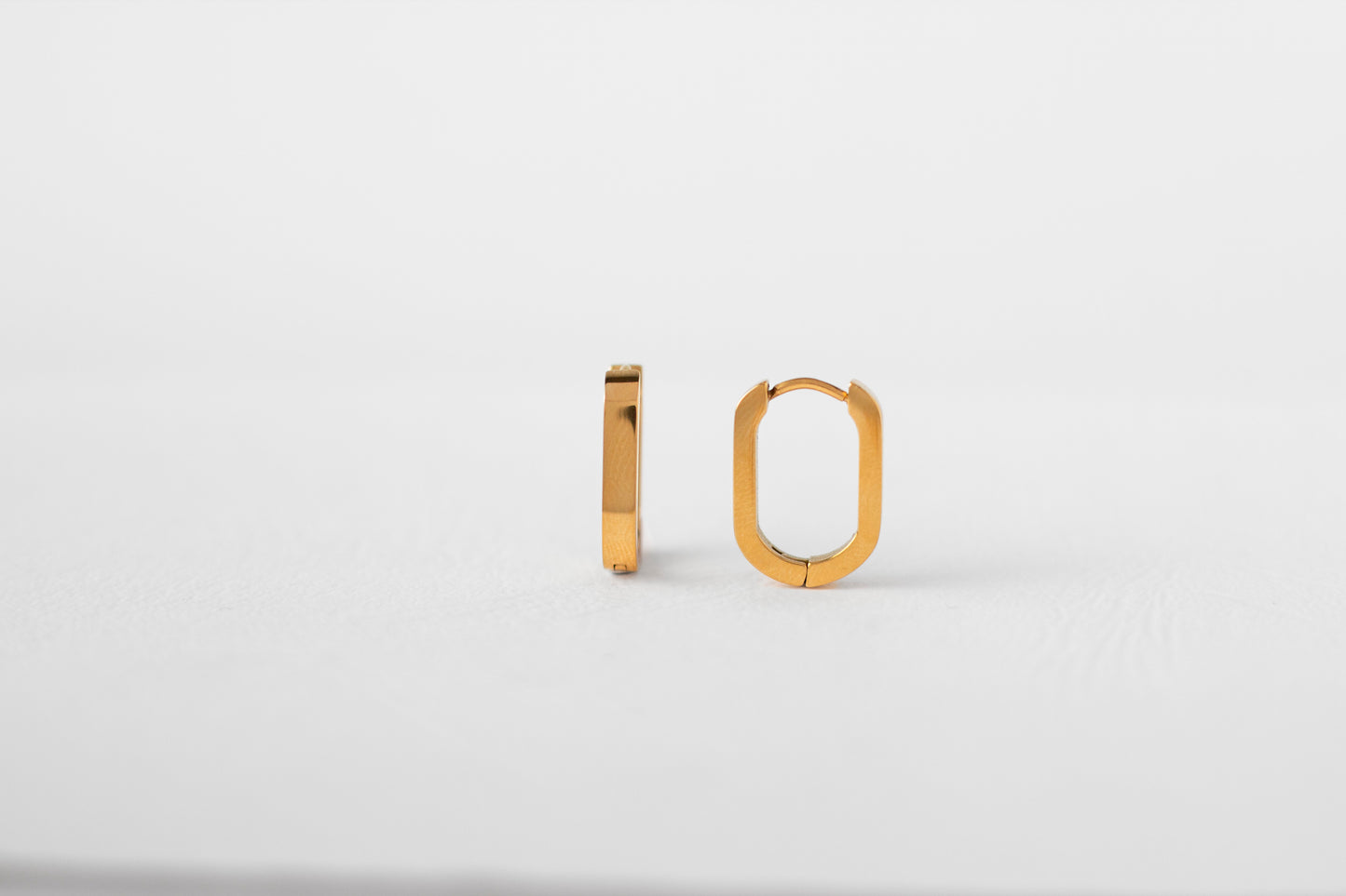 Stem earring, 18k Gold-plated