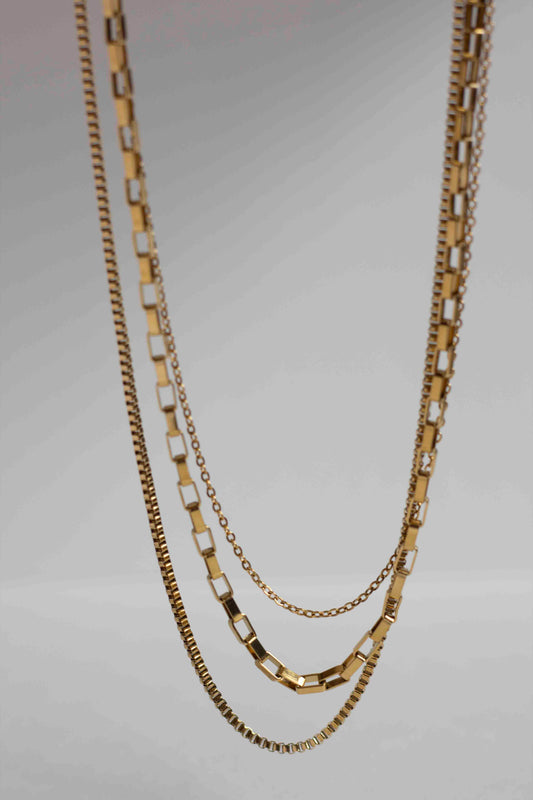 Toru set, necklace, 18k Gold-plated