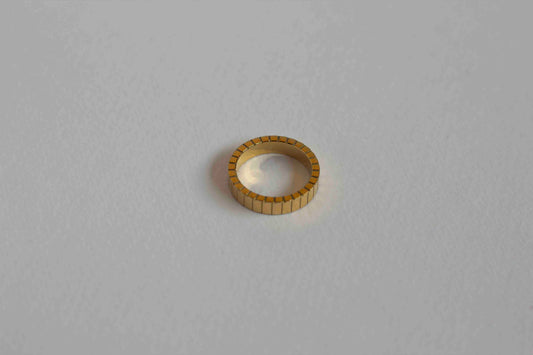 Ridge ring, 18k Gold-plated