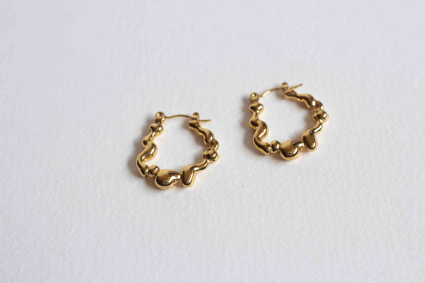 Ripple earring, 18k Gold-plated