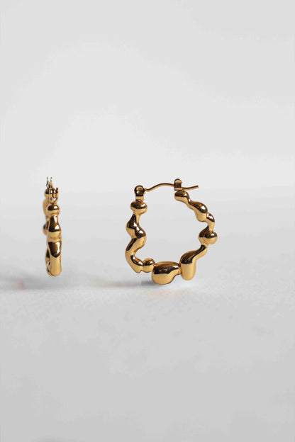 Ripple earring, 18k Gold-plated