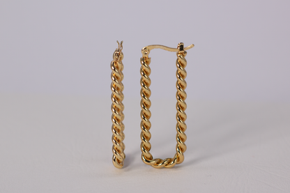 Twine earring, 18k Gold-plated