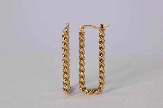 Twine earring, 18k Gold-plated